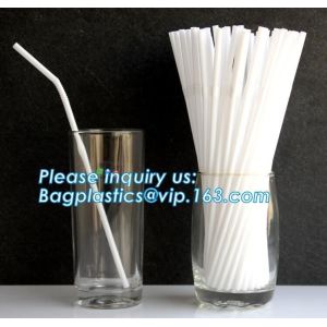 Buy cheap Custom PLA drinking straws Recycled Biodegradable drinking straws,Biodegradable Cornstarch Drinking Pla Straw 5*207mm Wi from wholesalers