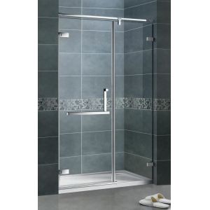 Buy cheap Economic Frameless Hinged Shower Screens 8MM Clear Tempered Glass SGCC Certification from wholesalers