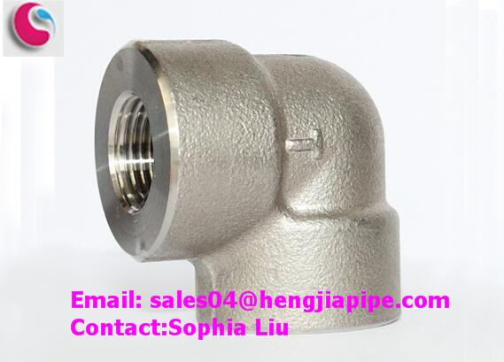 Quality forged 90deg threaded elbow ANSI B16.11 for sale