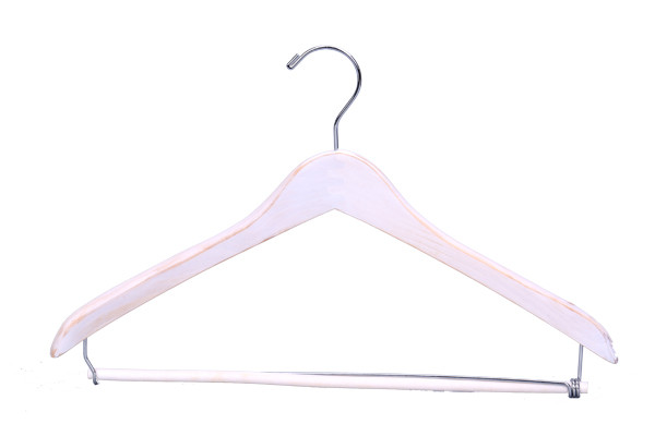 Buy cheap Betterall Contoured Hotel Usage White Wooden Hangers from wholesalers