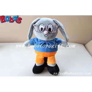 Buy cheap Stuffed Rabbit Toy Customized Made Mr Rabbit Toy With Glass from wholesalers
