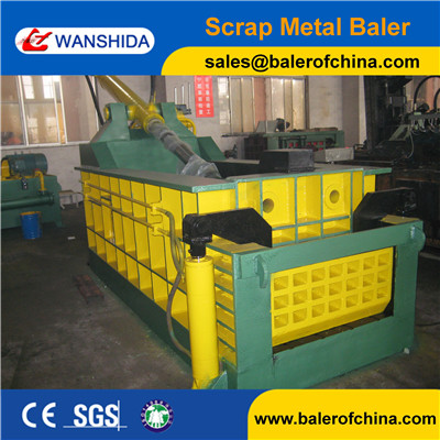 Quality WANSHIDA CE Certification Hydraulic Scrap Steel Metal Compactor Baling Press Baler for sale