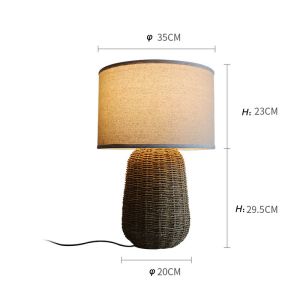 Buy cheap Customized Modern Hand Woven Natural Rattan table lamp from wholesalers
