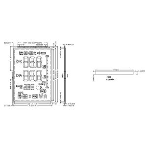 Transflective Positive LCD Display Segment TN LCD Display For Blood Pressure