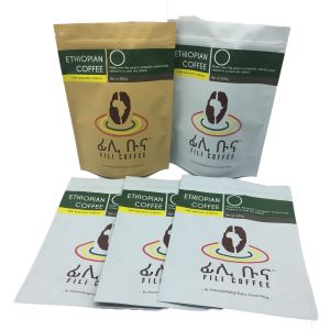 Matte Finish Foil Lined Stand Up Zipper Packaging Bag 500g Coffee Bag