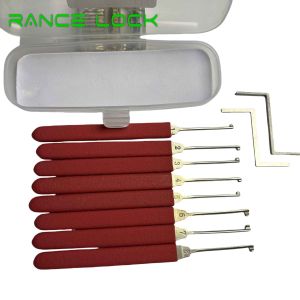 Buy cheap Red Handle Lock Pick Tools 8Pcs Transparent Lock Pick Set For Beginner from wholesalers