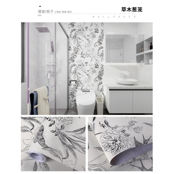 Hotel Wall Decoration Contact Paper Wallpaper Stickers with Self-Adhesive Backing