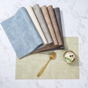 Xin Hui Kitchen or Dining Table Mat Place Mat with Printing Pattern in Grey and