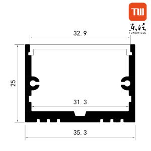 Buy cheap T8 Extruded Surface Mount Led Profile Aluminum Mounting Channel from wholesalers