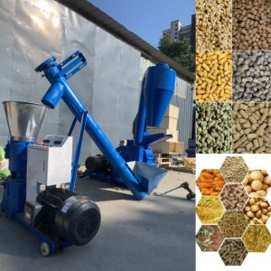 100-1200kg/H Animal Feed Pellet Maker Flat Die Pellet Mill 1-12mm Final Pellet