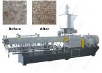 Buy cheap Parallel Twin Screw PET Plastic Flakes / Scraps Granulator Machine With High Tool Steel Screw from wholesalers