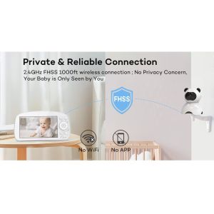 Buy cheap Full HD Panda Baby Monitor With Infrared Sensors 5 Lullabies Pan Tilt Digital Zoom Capabilities from wholesalers