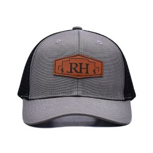 Buy cheap Customizable Cotton-Front Trucker Cap with Sweatband Custom Lether Patch from wholesalers