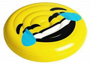 China Giant Facial Expression Emoji Island Laugh Cry Inflatable Swimming Pool Float Raft on sale
