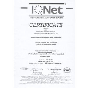 Uniqpack FIBC Packaging Co., Ltd. Certifications