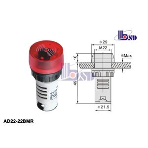 Professional Convenient Red Electrical Panel Indicator Lights AD22-22BMR