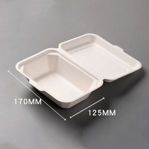 Buy cheap Takeaway Bagasse Lunch Box Sugarcane Disposable Containers 600ml product