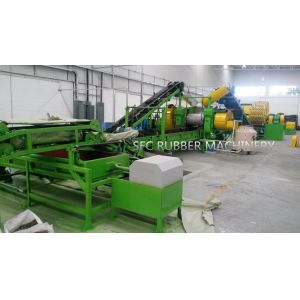 No Wire No Fiber Tire Recycling Machine Crumb Rubber Plant