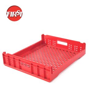 Buy cheap Stackable Plastic Bread Tray Turnover Crate with Silk Printing Logo and Foldable Design from wholesalers