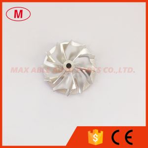 Buy cheap RHF5 45.00/58.00mm 6+6 blades reverse high performance turbo turbocharger aluminum 2618/milling/billet compressor wheel from wholesalers