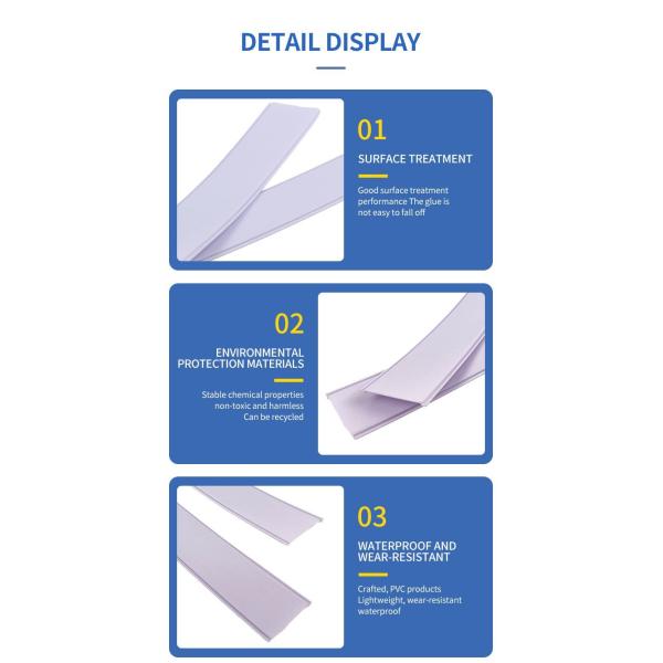 White Plastic Edge Trim PVC Strip PC Cover Diffuser Profiles for Alluminum Plastic Sheet