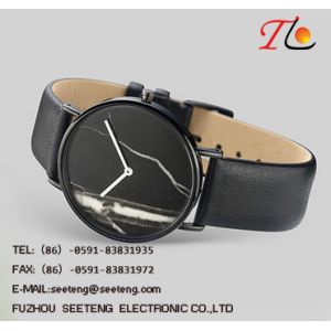 Buy cheap A unique dial design for men reisure and fashion wrist watch with pu leather band from wholesalers