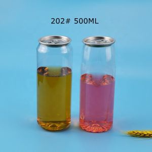 BPA Free Transparent 200ml Plastic Empty Soda Cans