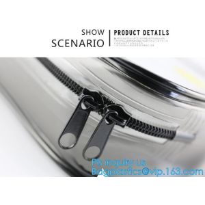 Custom personalized travel waterproof transparent clear pvc zipper toiletry bag,