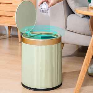 Buy cheap 10L Household Circular Stripe Automatic Induction Plastic Trash Can from wholesalers