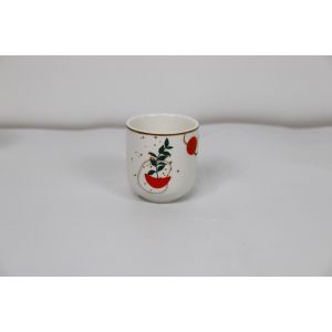 Buy cheap 90cc Mug Without Handle Porcelain Coffee Mug with Real Gold Design for House Design from wholesalers