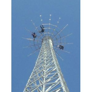 Buy cheap Steel 30m Antenna Guy Wire Tower Lattice Triangle Triangular Mast from wholesalers