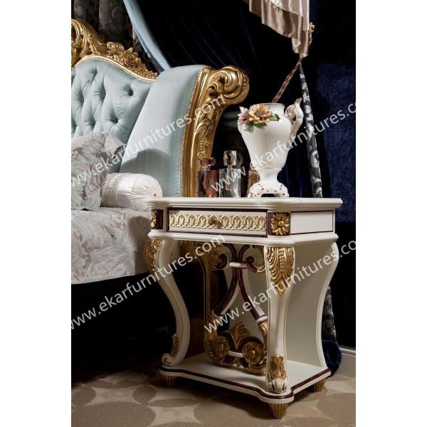 Quality White French Palace Royal style nightstand with carving leg AB-301 for sale