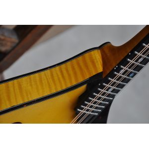 Buy cheap Factory custom Handmade custom advanced 8 strings mandolin electric guitar with ebony fretboard from wholesalers