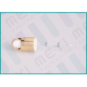 18/410 Glass Dropper Bottles Dropper With ABS Material UV Shiny Silver / Gold