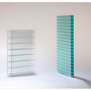 Transparent Blue Hollow Honeycomb Polycarbonate Sheet Different Thickness For