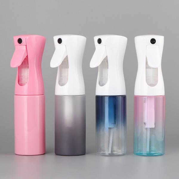 Water Liquid Sanitizer Spray Bottle PET Trigger Round Transparent Bottle Room Cleaning 300ml