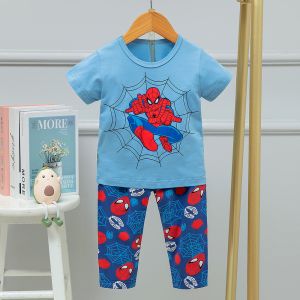 Buy cheap Spring And Summer Children'S Round Neck Night Suit Ice Silk Cotton age 7 pyjamas from wholesalers