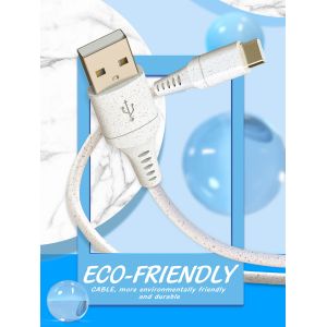 1.2m Biodegradable Micro USB Data Charging Cable Wheat Color