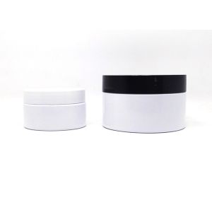 Buy cheap White Cosmetic Container 100ml 200ml Plastic Cream Jar Empty Round from wholesalers