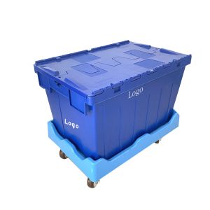 Buy cheap External Size 600*400*315mm Stackable Nesting Crate PP Plastic Crates Blue Solid Box from wholesalers