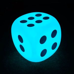 Waterproof Plastic Glow Cube Dice Infarad Remote Control