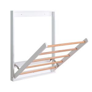 Buy cheap Solid Beech Wall Mount Clothes Drying Rack Folding Desk Space Saving For product