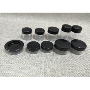 Buy cheap Empty Sealable Plastic Jars , Black Cap Small Plastic Makeup Containers from wholesalers