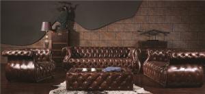 Buy cheap Mediem Brown Extra Large Soft Leather Sofa Full Handwork Craft 5 Years Guerantee from wholesalers