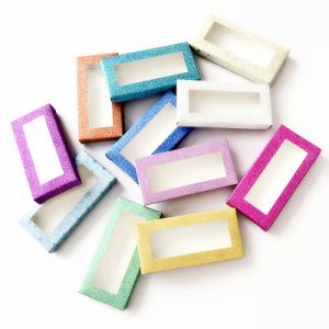 Varnish White Card Mink Eyelash Box Packaging With Window