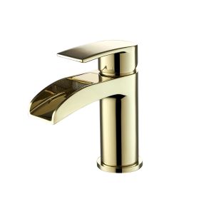 Elegant Bathroom Basin Sink Taps Chrome / Gold Finish T8112W
