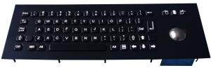 Buy cheap Panel Mount 69 Keys Trackball Black Metal Keyboard with Linux , Unix , Mac OSX from wholesalers