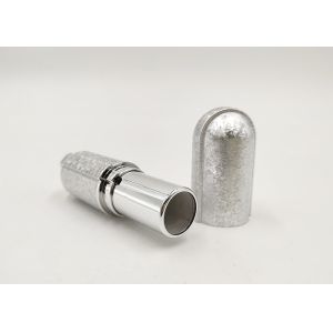 3.5g Silver Color Shiny Empty Lipstick Tubes , Lipstick Tube Packaging Logo