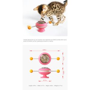 Multifunction Windmill Interactive Cat Toy Turntable Massage Scratching ODM ABS