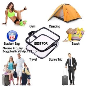 Buy cheap Clear Zipper Bag With Compression Packing Closure,Toiletry Bag With Pink Trim And Zipper Closing PVC zipper pouch bageas from wholesalers